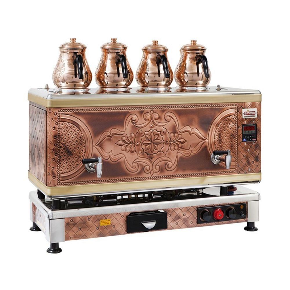 Ateşe Titanium Bakır 4 Demlikli Akıllı Dijital Çay Makinesi Gaz + Elektrikli TAGE04 KAHVECİ (YEDEKLERİ) OCAKLARI
