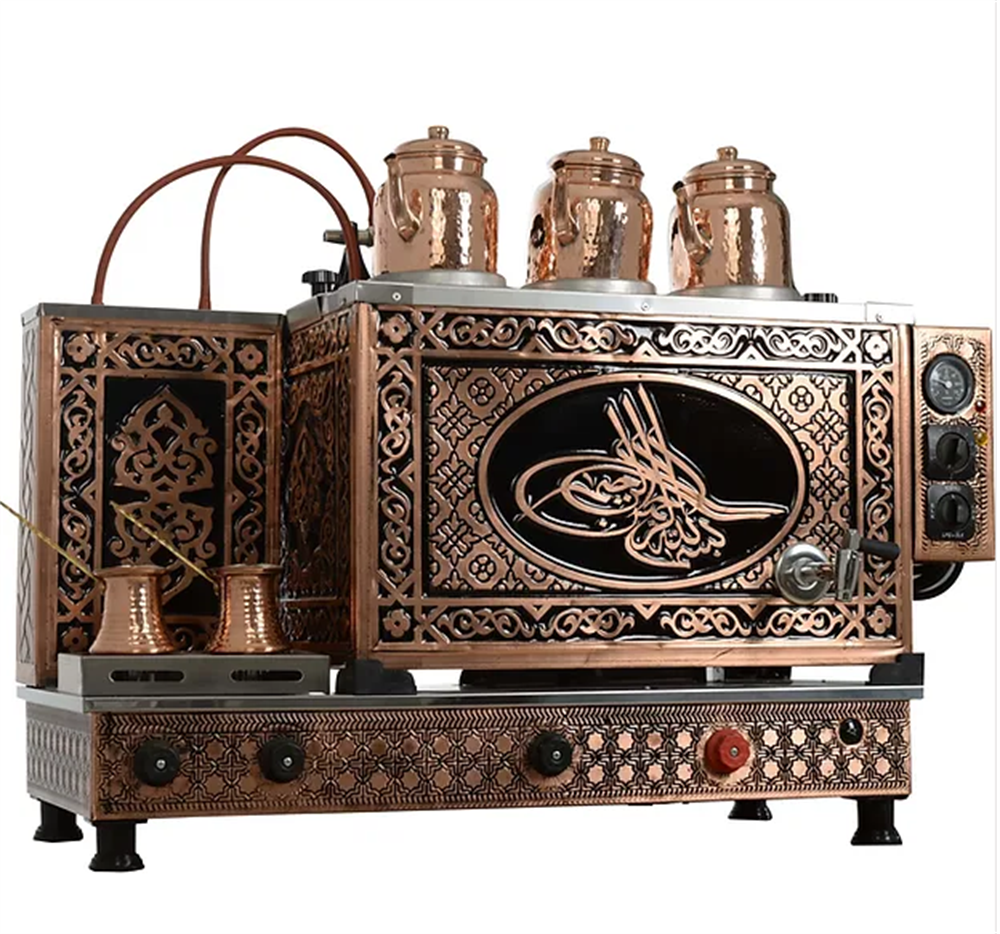 3 Demlikli Bakır Çay Kazanı 