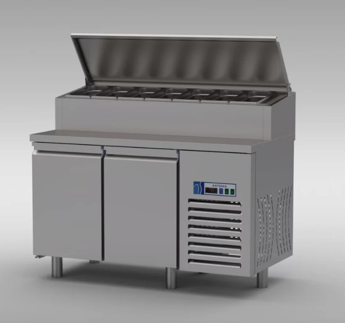 Pizza ve Salata Hazırlık Buzdolabı Düşük Model 2 Kapılı