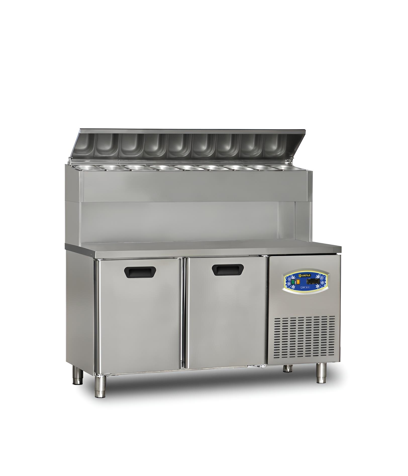 Pizza Hazırlık Buzdolabı Yüksek Model Çift Kapılı