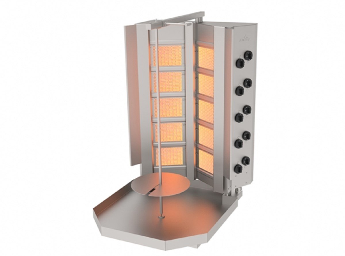 ADG-10S Döner Ocağı Gazlı V Tipi 10 Radyanlı