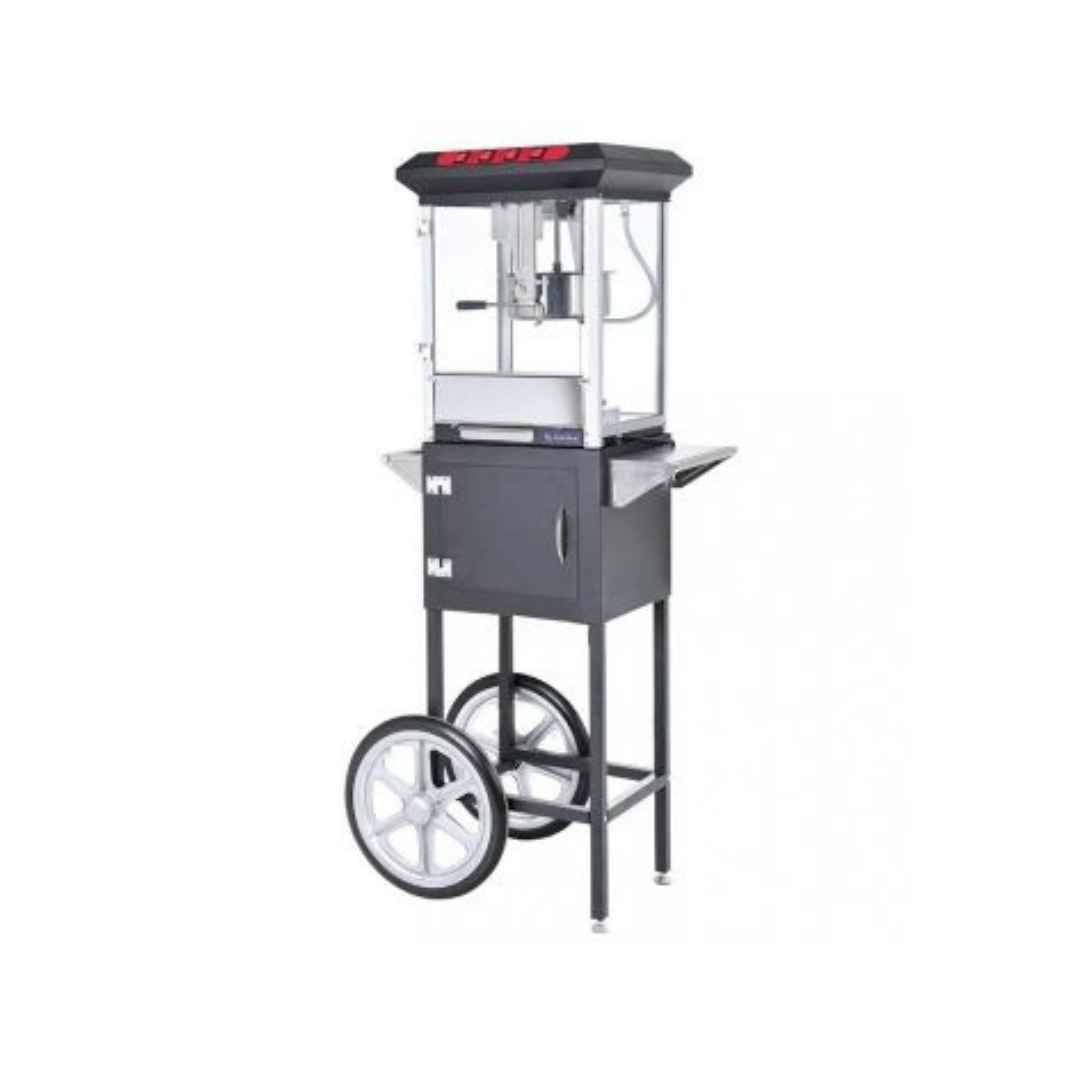 DPM-A - By Kitchen  Arabalı Popcorn Mısır Patlatma Makinesi, Siyah