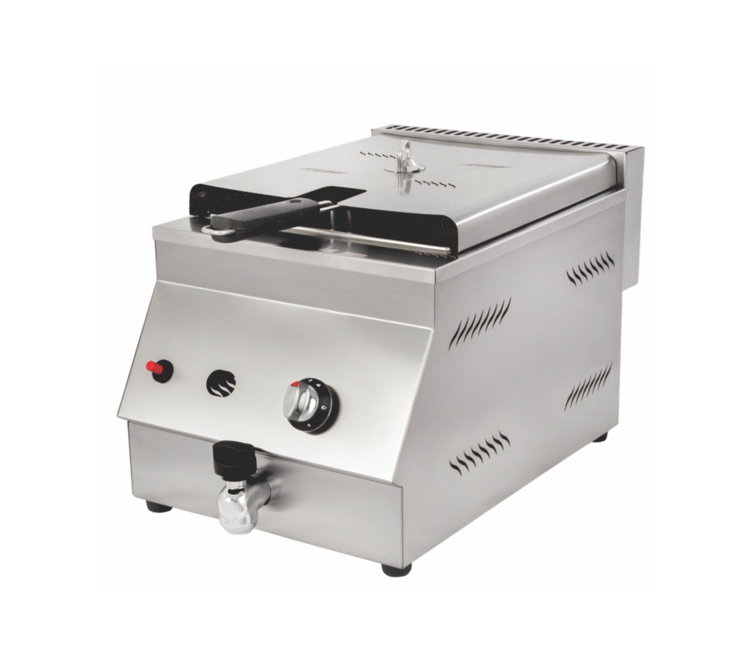 8 L Fritöz Tahliye Vanalı Gazlı CE