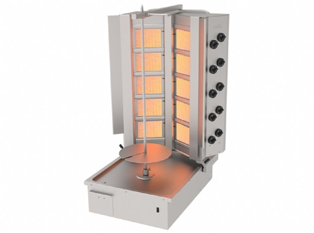 ADG-10A Döner Ocağı Alttan Motorlu Gazlı V Tipi 10 Gözlü