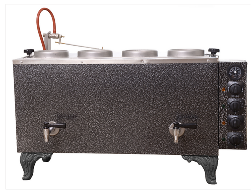4 Demlikli Statik Çay Kazanı (Elektrikli)