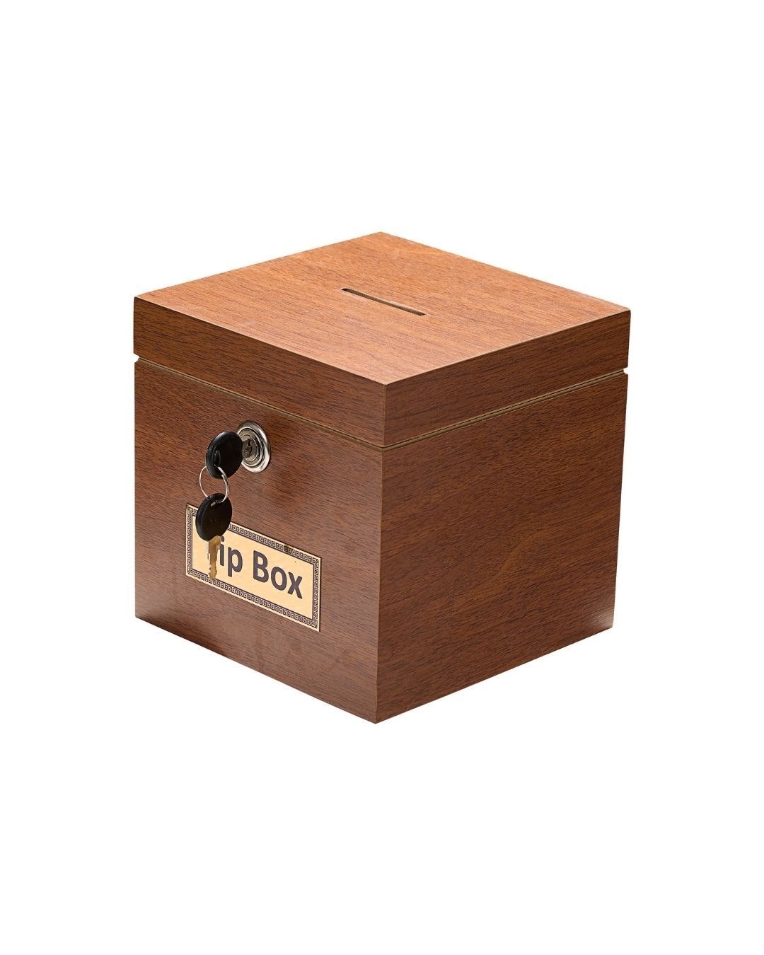 Biradlı Ahşap Bahşiş Kutusu / Tip Box (18x18x18 cm)-GIDA SERVİS EKİPMANLARI - Demasan
