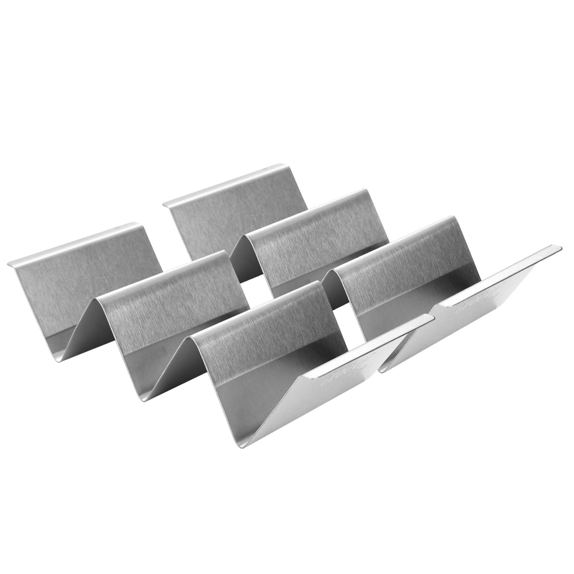 Biradlı Çelik Taco / Sandviç Standı (21,5x10x5 cm) (GRV-1978 kodlu ürün içerisinde bir adet taco standı mevcuttur.)-Sunum Standları ve Yükselticiler - Demasan
