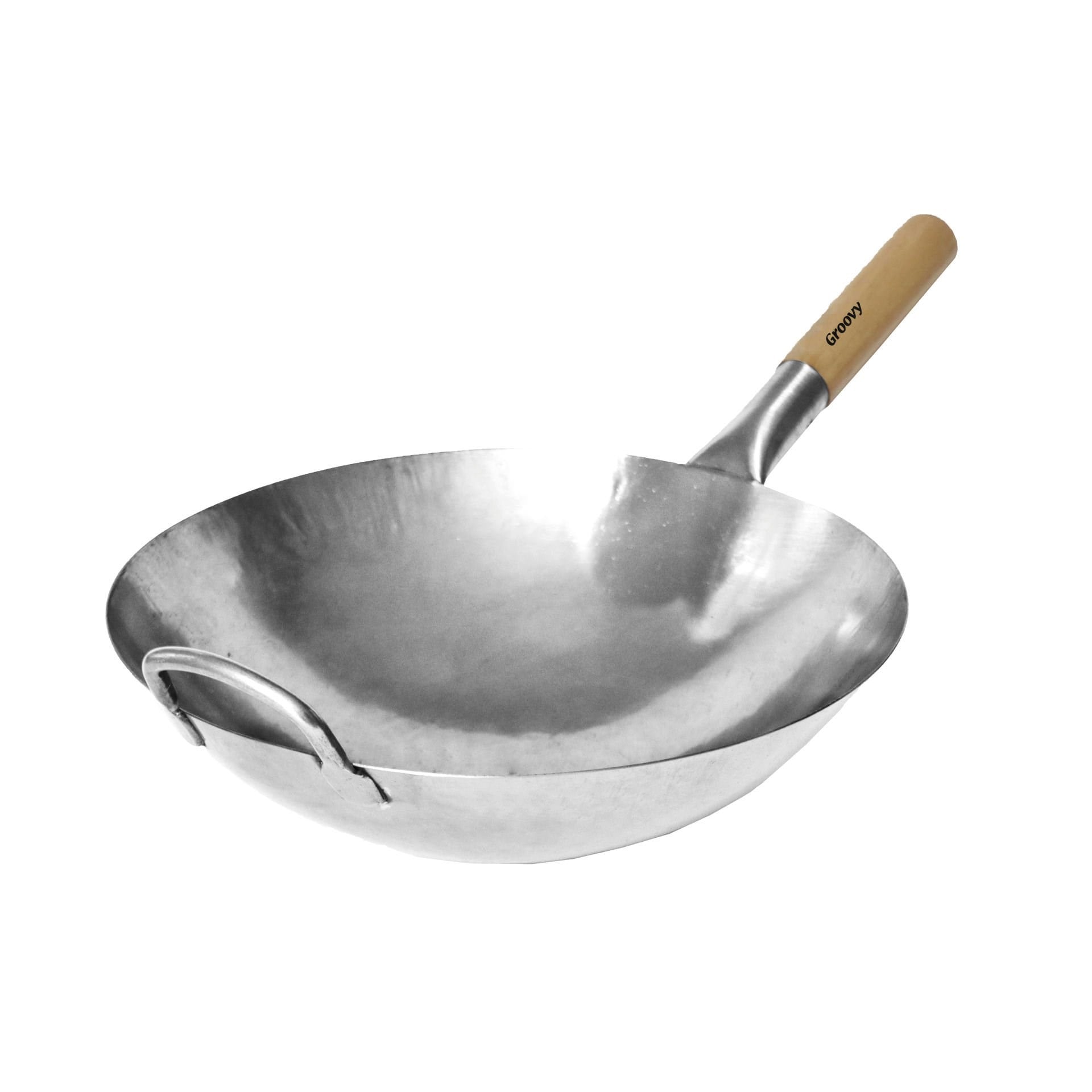Biradlı Karbon Çelik Wok Tava (36 cm)-ENDÜSTRİYEL TAVA VE TEPSİLER  - Demasan
