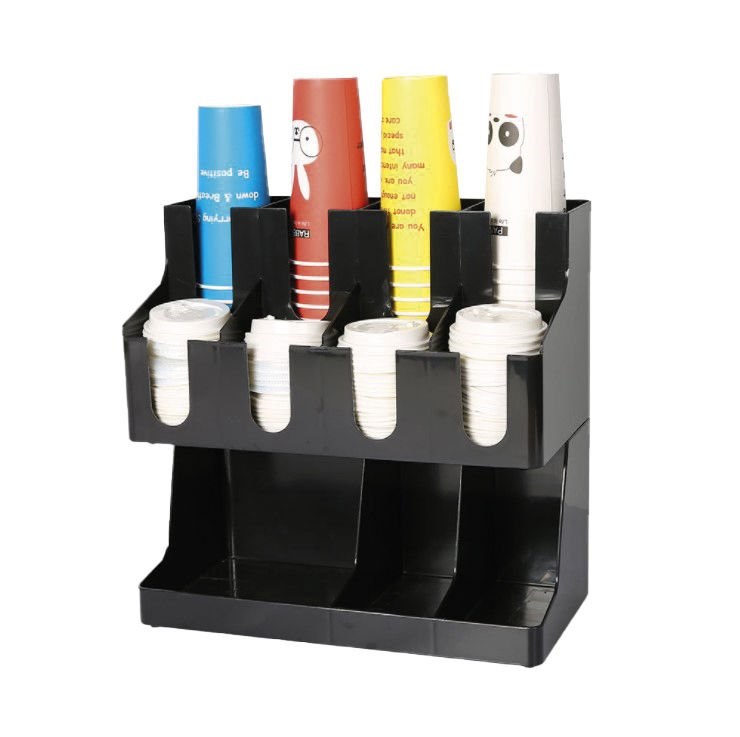 Biradlı Plastik Karton Bardak Standı & Organizatör (41x21x40)-Sunum Standları ve Yükselticiler - Demasan
