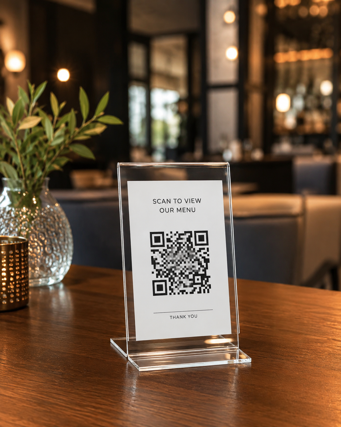 Biradlı T Tipi Masaüstü Karekod Qr Stand (7,5x10,cm)-Sunum Standları ve Yükselticiler - Demasan
