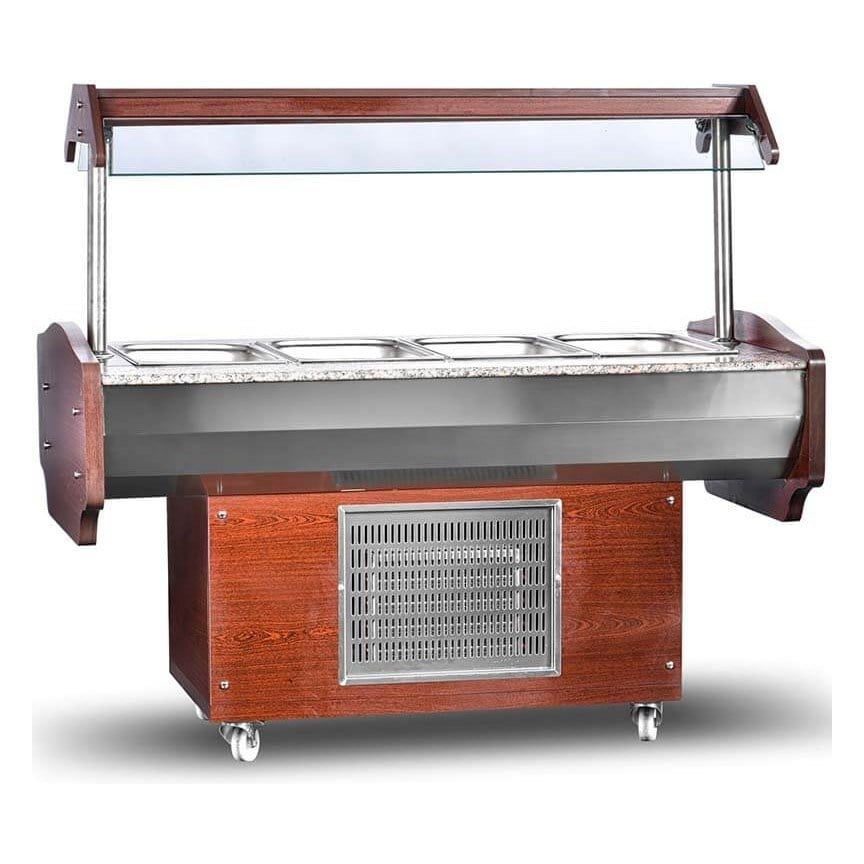 Dampak M044-1 Orta Tip Soğutuculu Salatbar, 150x90x85/130 cm-SALATA VE PİZZA HAZIRLIK DOLAPLARI - Demasan
