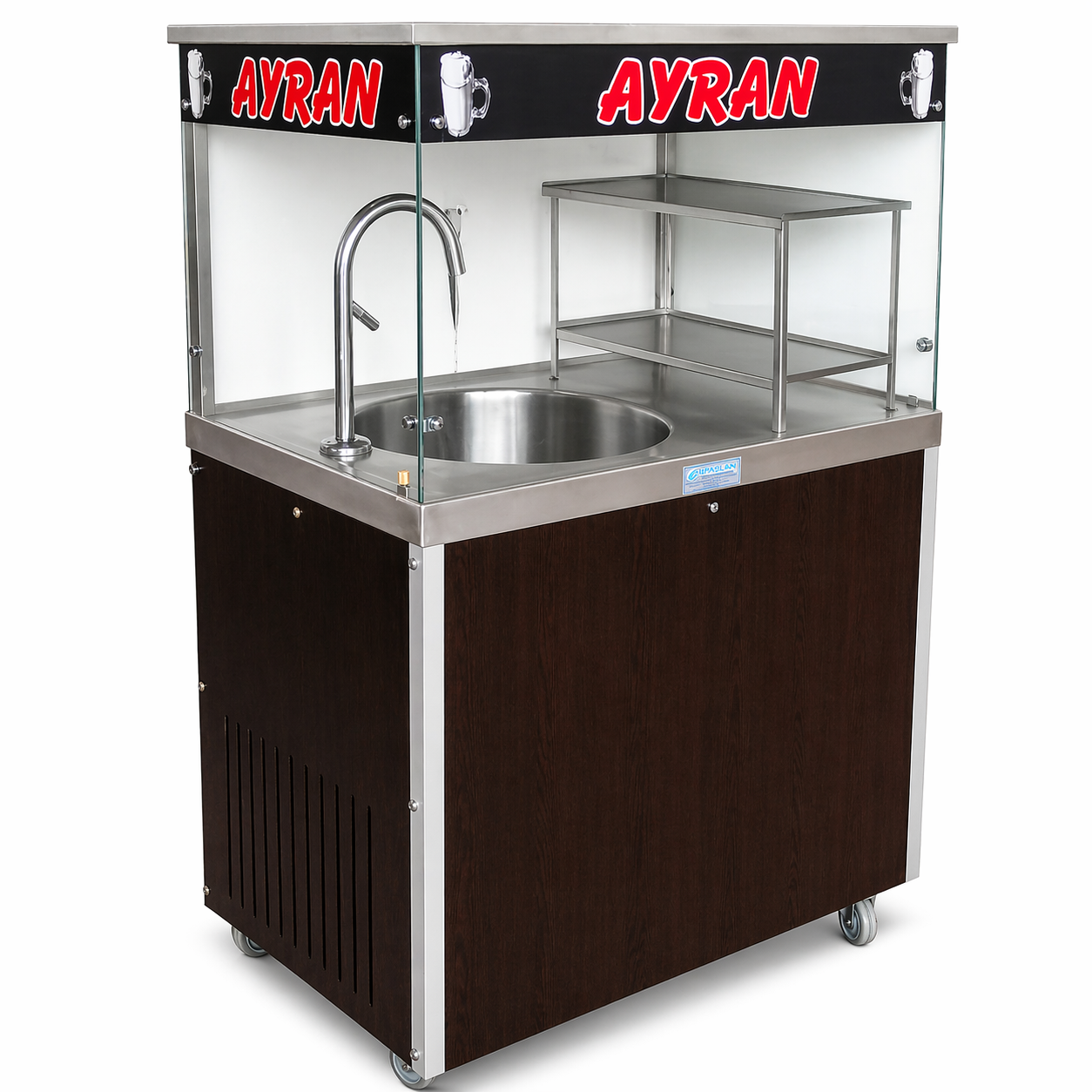 DEM06B-Bardak Raflı 36 Litre Yayık Ayran Makinası-YAYIK AYRAN MAKİNALARI - Demasan
