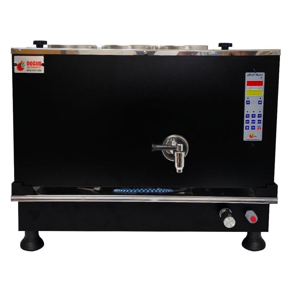 Doğuş Prosmart 3 Demlikli Çay Kazanı, Dekoratif, Doğalgaz/LPG ve Elektrikli (DİPS3)-ÇAY MAKİNELERİ VE ÇAY KAZANLARI - Demasan
