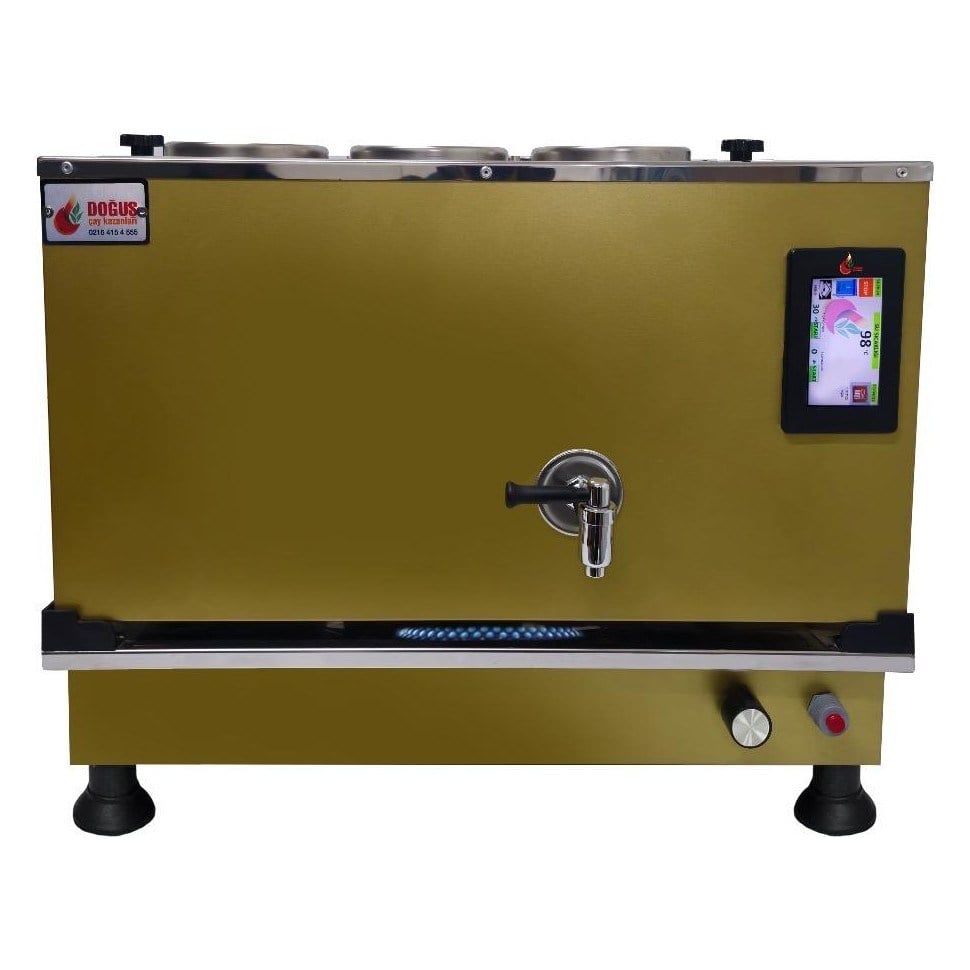 Doğuş Ultramax 3 Demlikli Çay Kazanı, Dekoratif, Doğalgaz/LPG ve Elektrikli (DİUX3)-ÇAY MAKİNELERİ VE ÇAY KAZANLARI - Demasan
