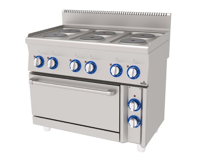 E AEK-1060 - Atalay Elektrikli Kuzine 6 X Ø180 1000x600-KUZİNELER - Demasan
