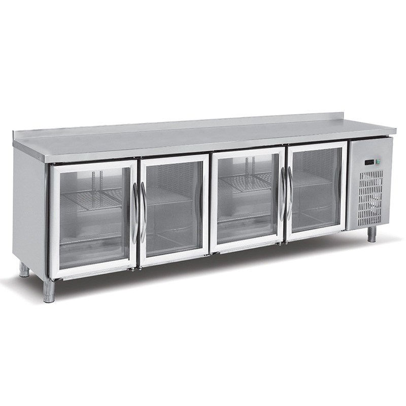 Empero Camlı Tezgah Tipi Buzdolabı 4 Kapılı, 2550x700x850 mm, 0.25 kW, 700 lt