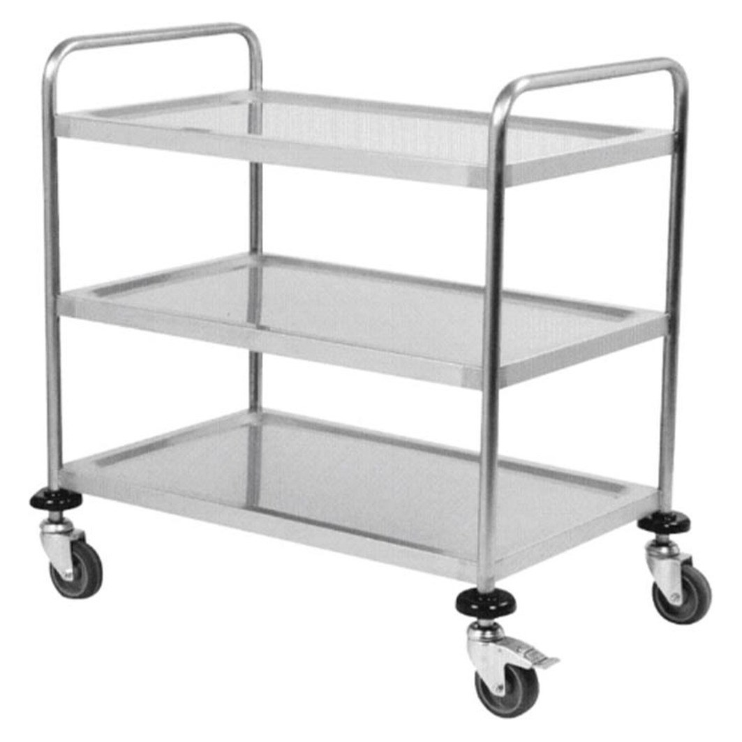 Empero Paslanmaz Servis Arabası 3 Katlı, 550x860x900 mm