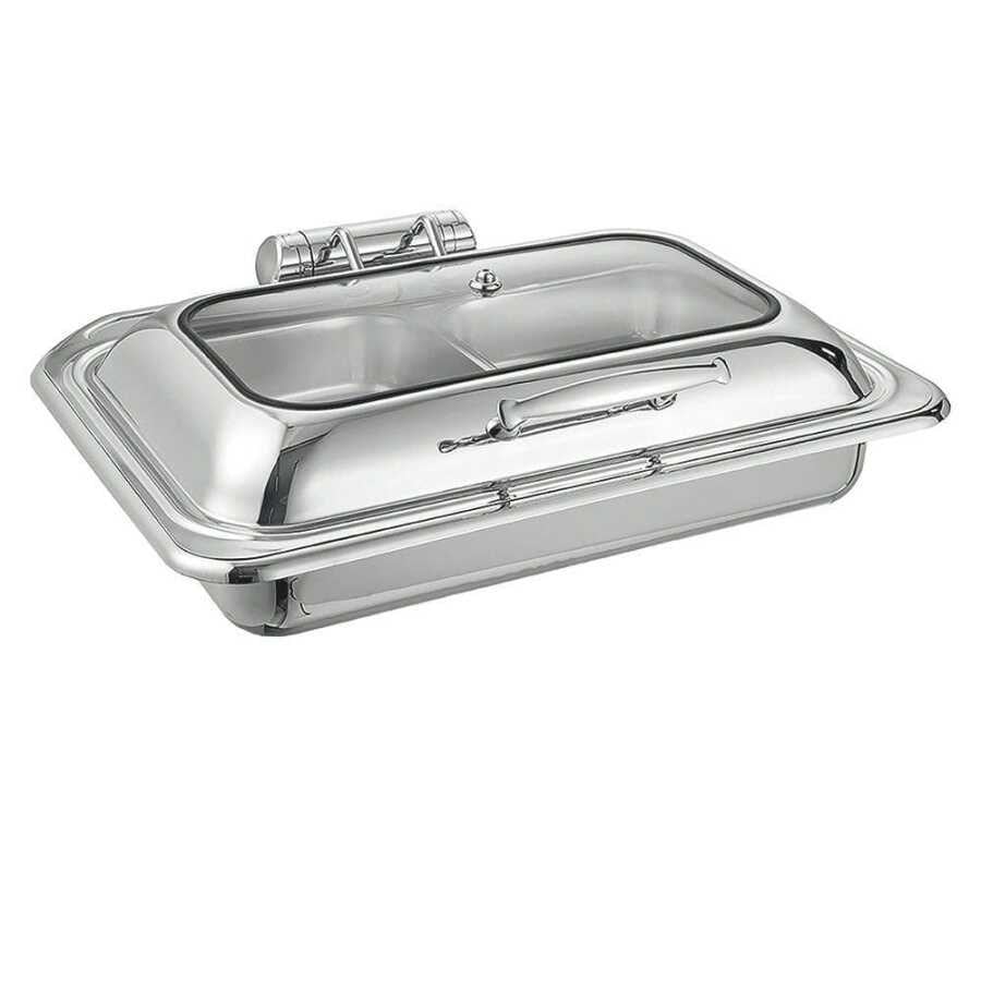 Epinox Chafing Dish Dörtgen Hidrolik Kapak 9 L 1/1 Gömme (CDH-9G)-Chafing Dish ve Açık Büfe Üniteleri - Demasan
