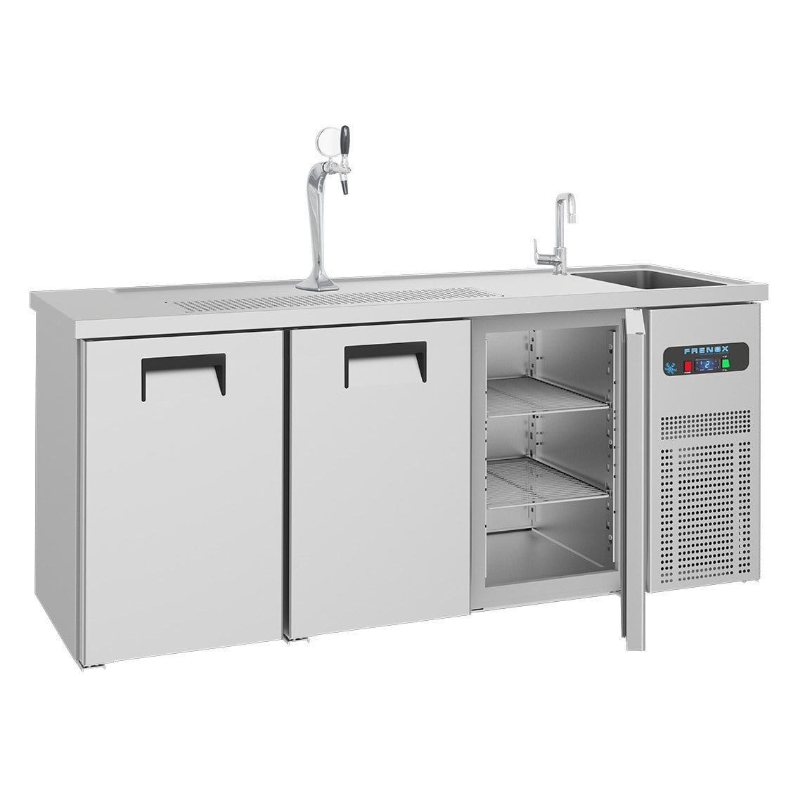 Frenox KGN3-E-R-R290 Tek Evyeli Bira Fıçı Soğutucu Buzdolabı, 430 Kalite-BACKBAR ÜNİTELERİ - Demasan
