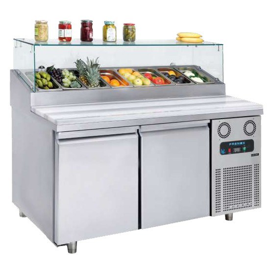 Frenox PMN-155-R290 Make-Up Pizza Hazırlık Buzdolabı, 40x60 Tepsi, 380 Lt, 304 Kalite-PİZZA HAZIRLIK DOLAPLARI - Demasan
