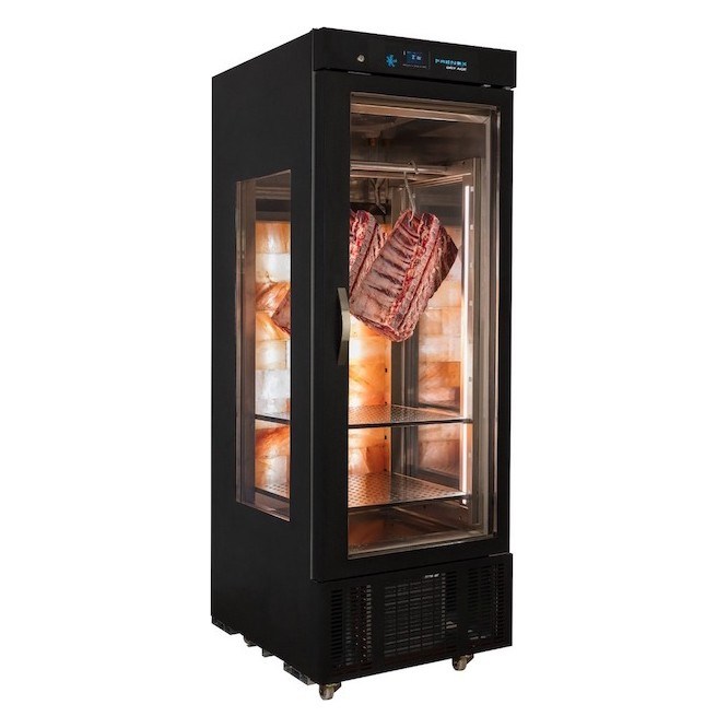 Frenox SY6-G-HM-R290 Tuz Panelli Dry Age Et Olgunlaştırma Dolabı, Cam Kapılı, 600 Lt-DRY AGED ET ESKİTME DOLAPLARI - Demasan
