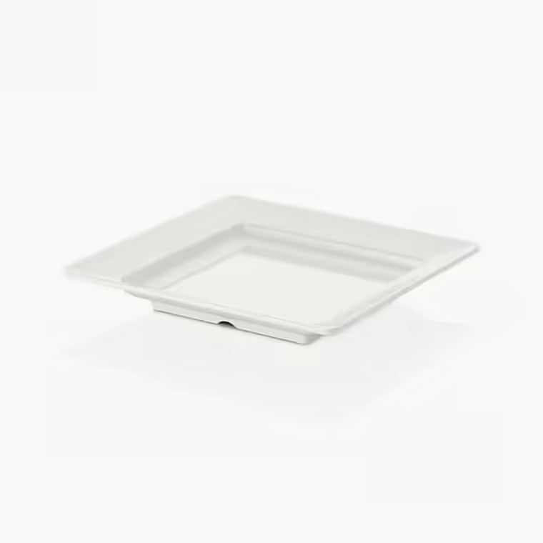 Gastro Boutique Bono Kare Platter 28x28 cm - Krem Beyaz-Sunum Tabakları ve Kaseler - Demasan
