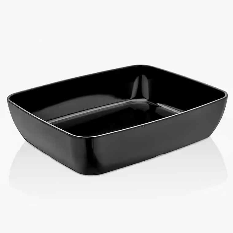 Gastro Boutique Corona GN.1/2 Kase 26,5x32,5 cm 3.800 ml - Siyah-Kırılmaz Kaseler - Demasan
