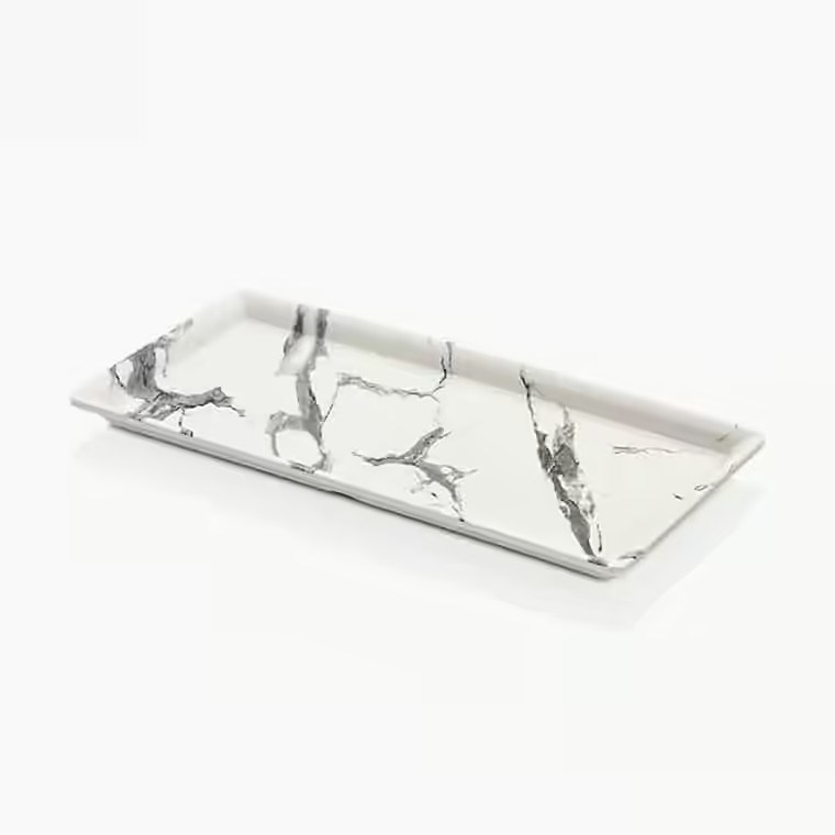 Gastro Boutique Mayamar Beyaz Mermer Dikdörtgen Platter 35x17 cm-Sunum Tabakları ve Kaseler - Demasan
