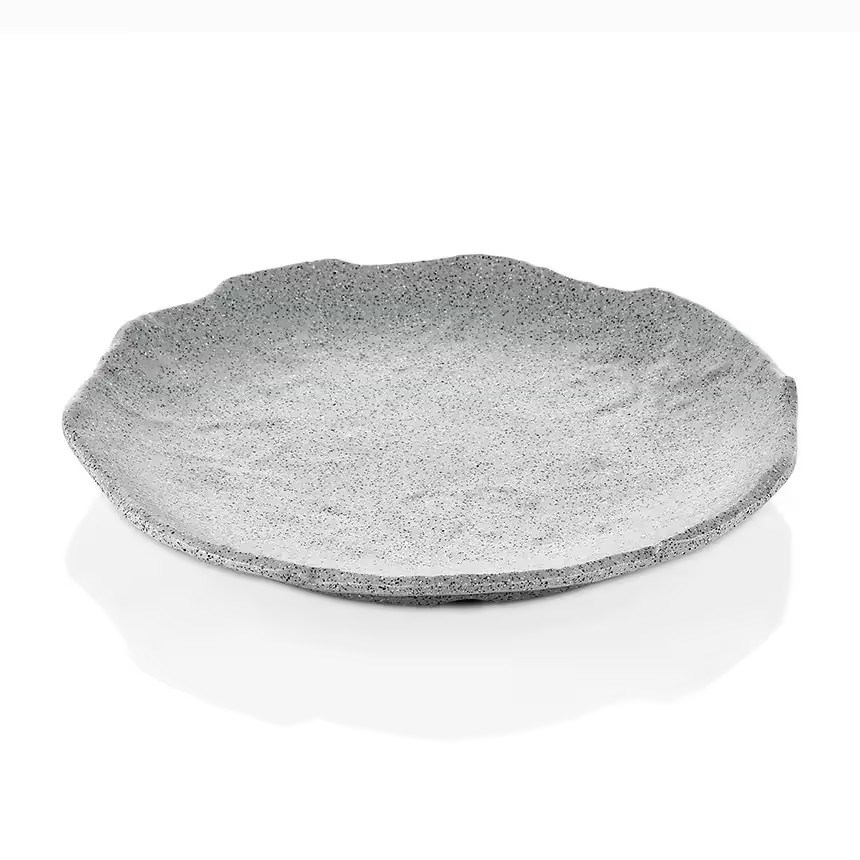 Gastro Boutique Norma Tabak Ø 28 cm - Gri Granit-Kırılmaz Tabaklar - Demasan
