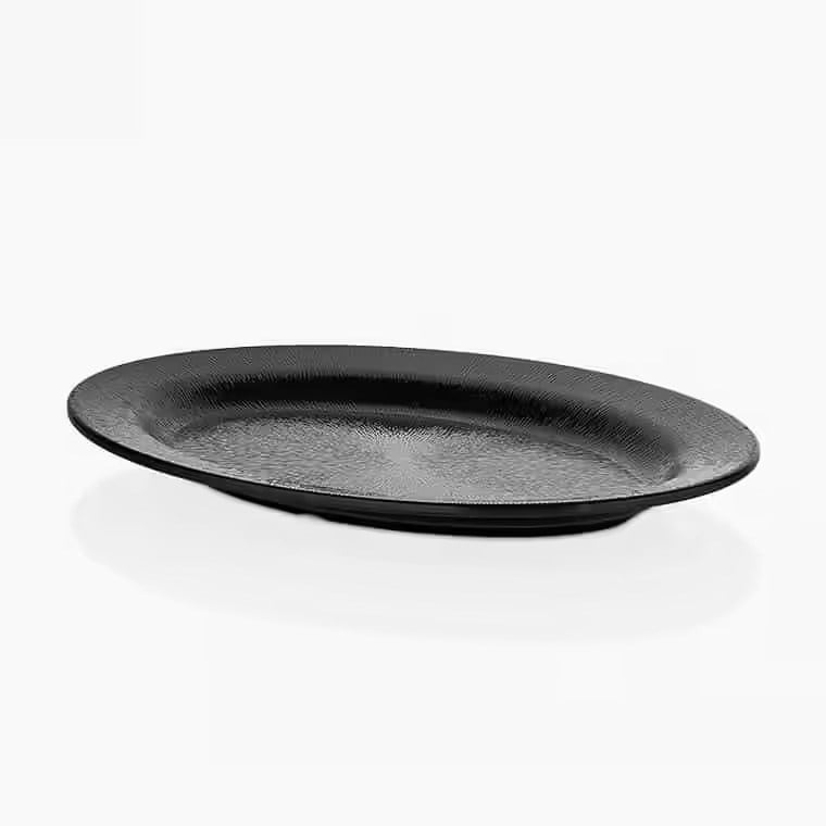 Gastro Boutique Nova Platter Yağmur Yüzey 51x36 cm - Siyah-Sunum Tabakları ve Kaseler - Demasan

