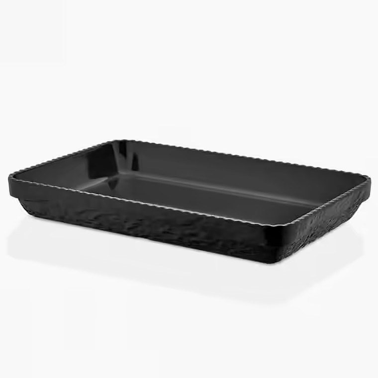 Gastro Boutique Olie Dikdörtgen Platter 40x26 cm - Siyah-Sunum Tabakları ve Kaseler - Demasan
