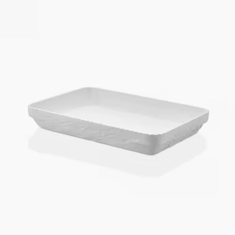 Gastro Boutique Olie Dikdörtgen Platter 35,6x24 cm - Krem Beyaz-Sunum Tabakları ve Kaseler - Demasan
