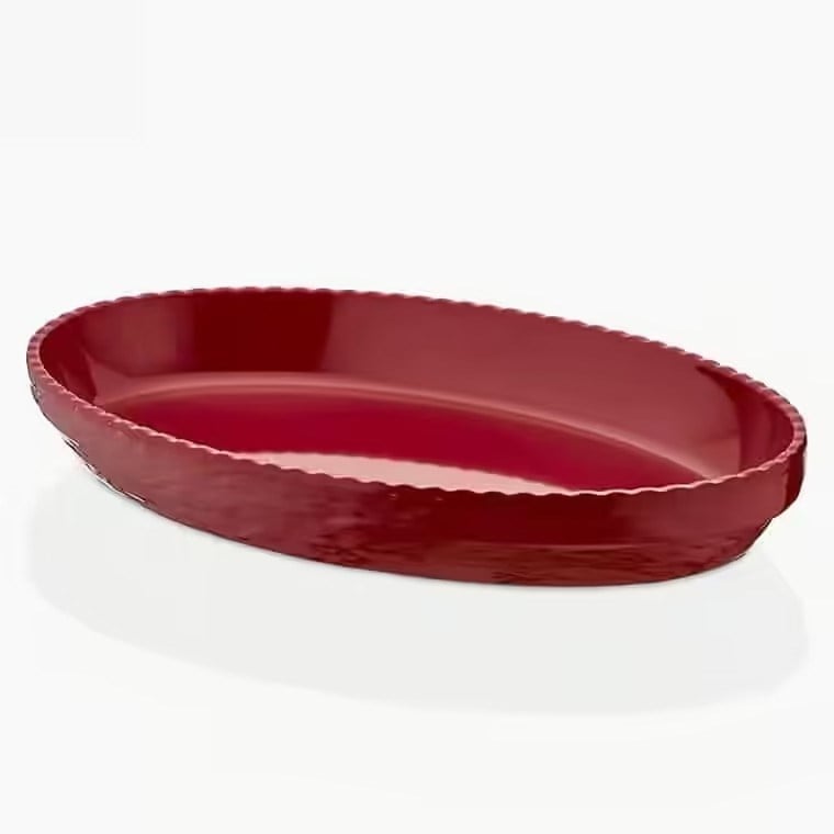 Gastro Boutique Olie Oval Platter 40x25 cm - Kırmızı-Sunum Tabakları ve Kaseler - Demasan
