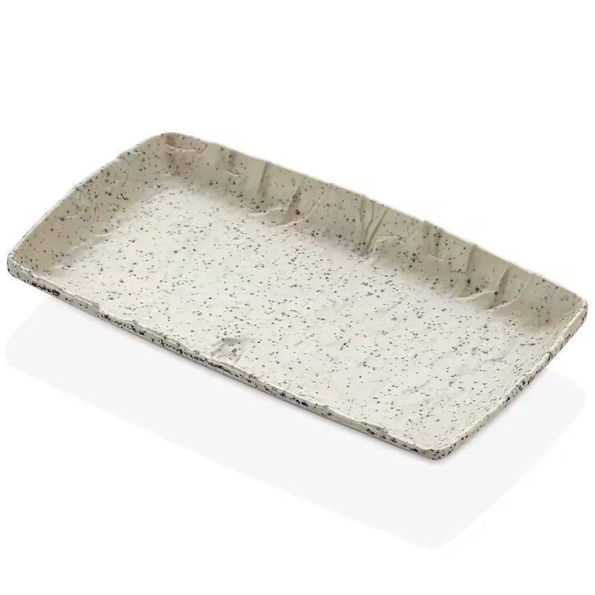 Gastro Boutique Polaris Platter 15,4x8,9 cm - Beyaz Granit-Sunum Tabakları ve Kaseler - Demasan
