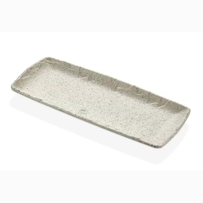 Gastro Boutique Polaris Platter 28,5x12 cm - Beyaz Granit-Sunum Tabakları ve Kaseler - Demasan
