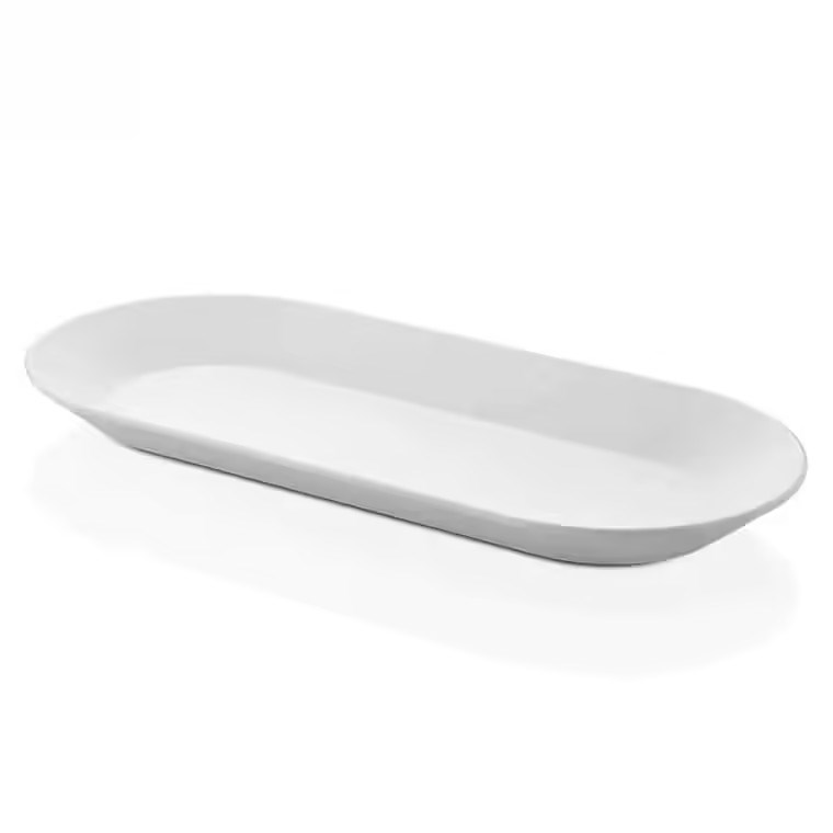 Gastro Boutique Porto Platter 48x22 cm - Krem Beyaz-Sunum Tabakları ve Kaseler - Demasan
