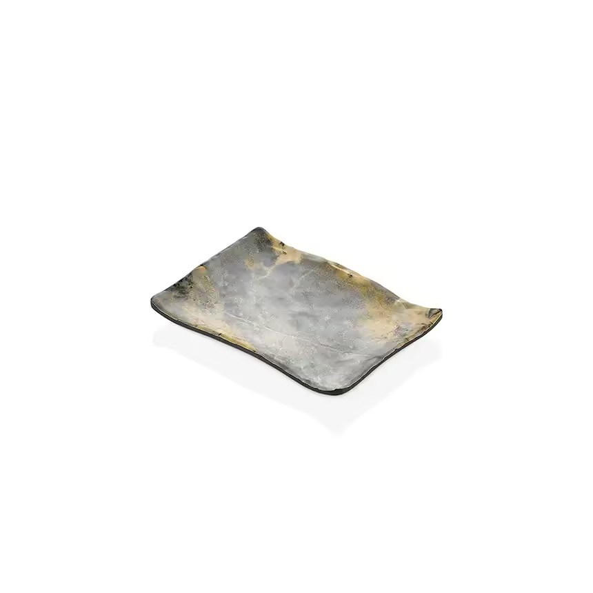 Gastro Boutique Royal Marble Terra Dikdörtgen Tabak 19x13,5 cm-Kırılmaz Tabaklar - Demasan
