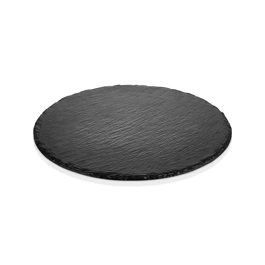Gastro Boutique Slate Efct. Yuvarlak Pano Ø 35 cm - Siyah-Sunum Tabakları ve Kaseler - Demasan
