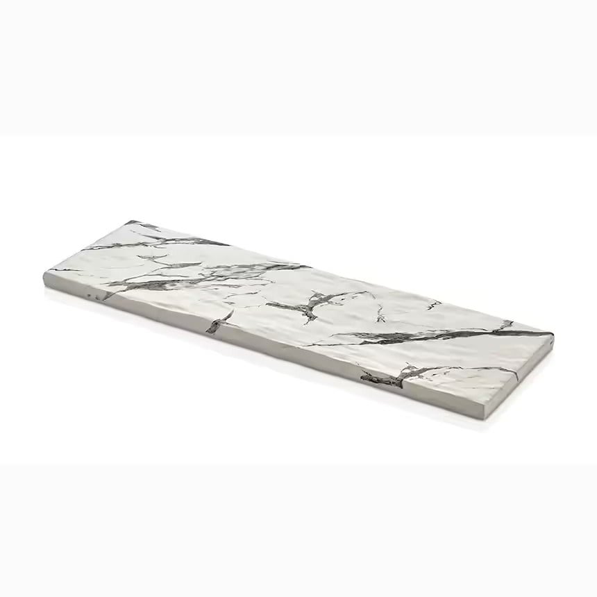 Gastro Boutique Stone Effect GN 2/4 Beyaz Mermer Pano 53x16,5 cm-Sunum Tabakları ve Kaseler - Demasan
