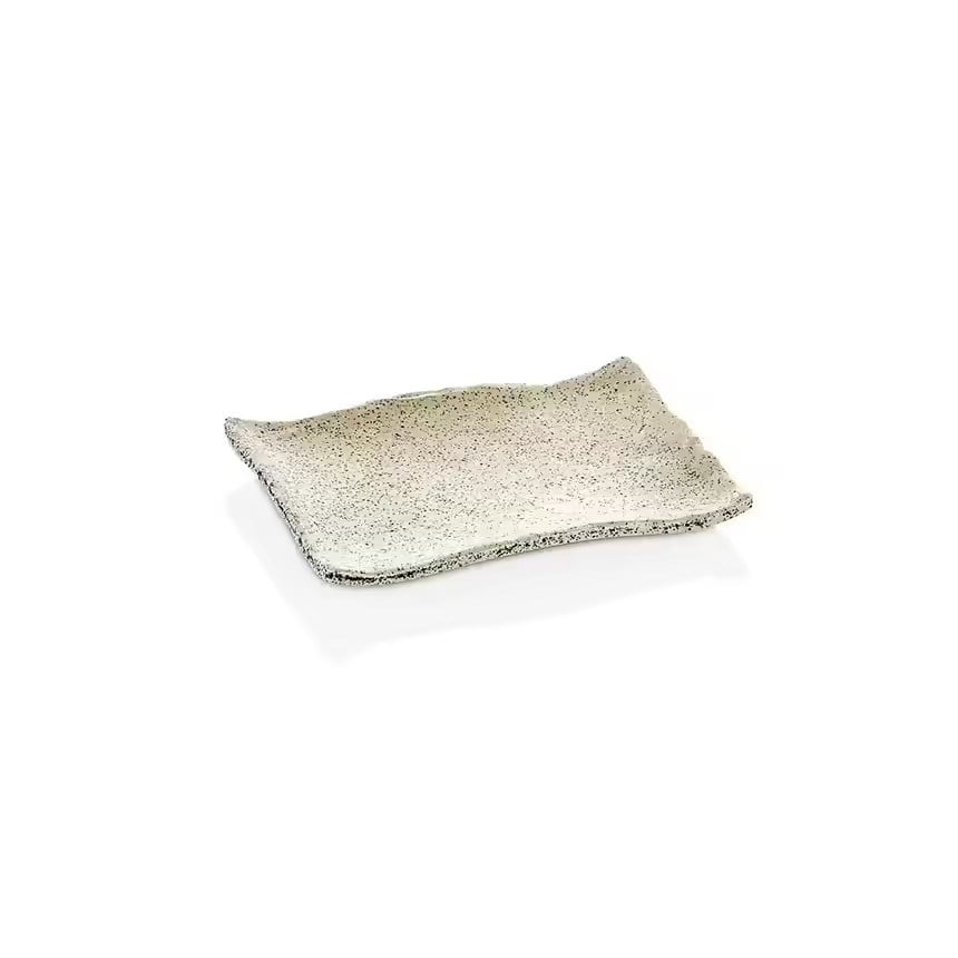 Gastro Boutique Terra Dikdörtgen Tabak 19x13,5 cm - Beyaz Granit-Kırılmaz Tabaklar - Demasan
