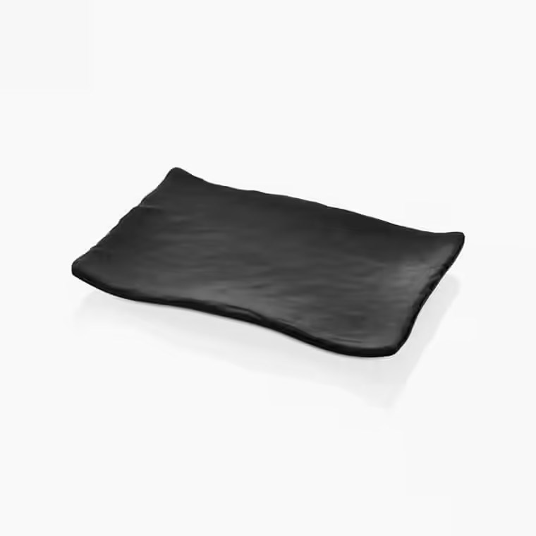 Gastro Boutique Terra Dikdörtgen Tabak 27,7x19,2 cm - Siyah-Kırılmaz Tabaklar - Demasan
