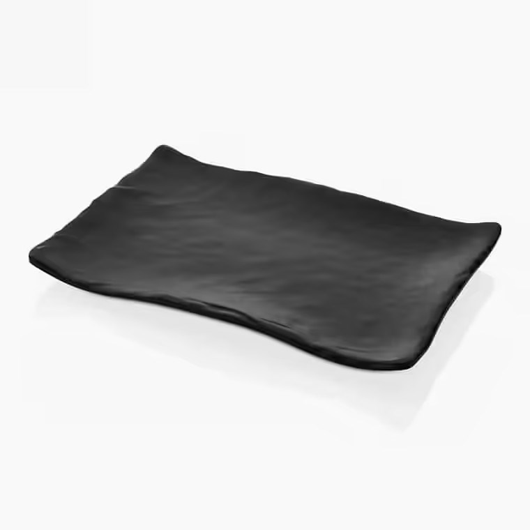 Gastro Boutique Terra Dikdörtgen Tabak 34,1x23,6 cm - Siyah-Kırılmaz Tabaklar - Demasan
