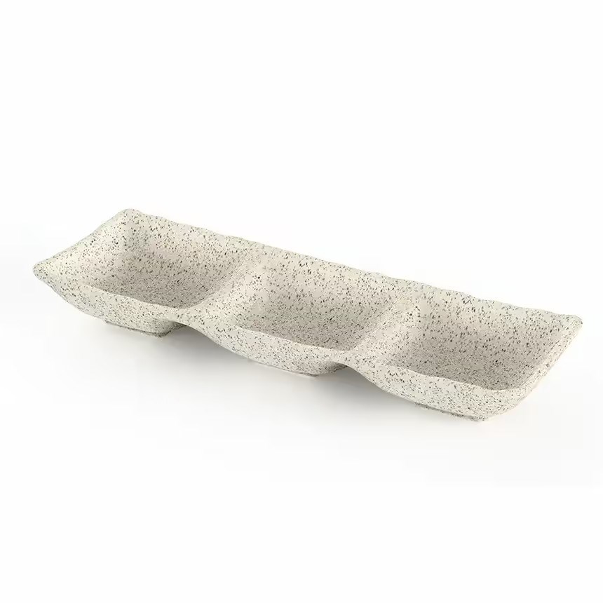Gastro Boutique Terra Minimal 26,5x8,8 cm 75 ml - Beyaz Granit-Sunum Tabakları ve Kaseler - Demasan
