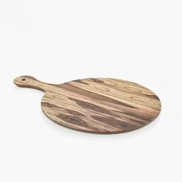 Gastro Boutique Wood Effect Ceviz Yuvarlak Pano Ø 35 cm - L.48 cm-Sunum Tabakları ve Kaseler - Demasan
