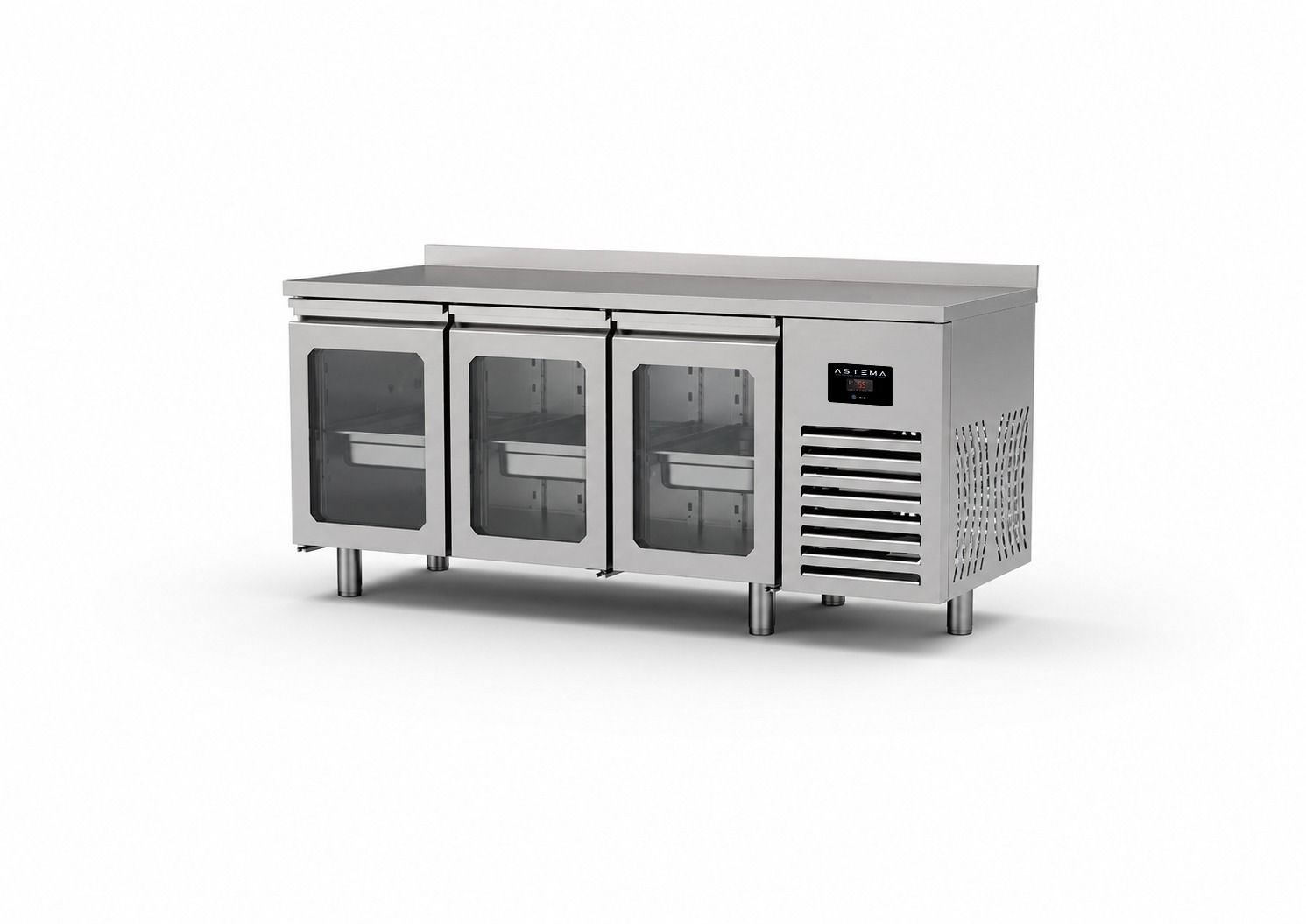 Gastronom Seri Tezgah Tipi 3 Cam Kapılı Buzdolabı