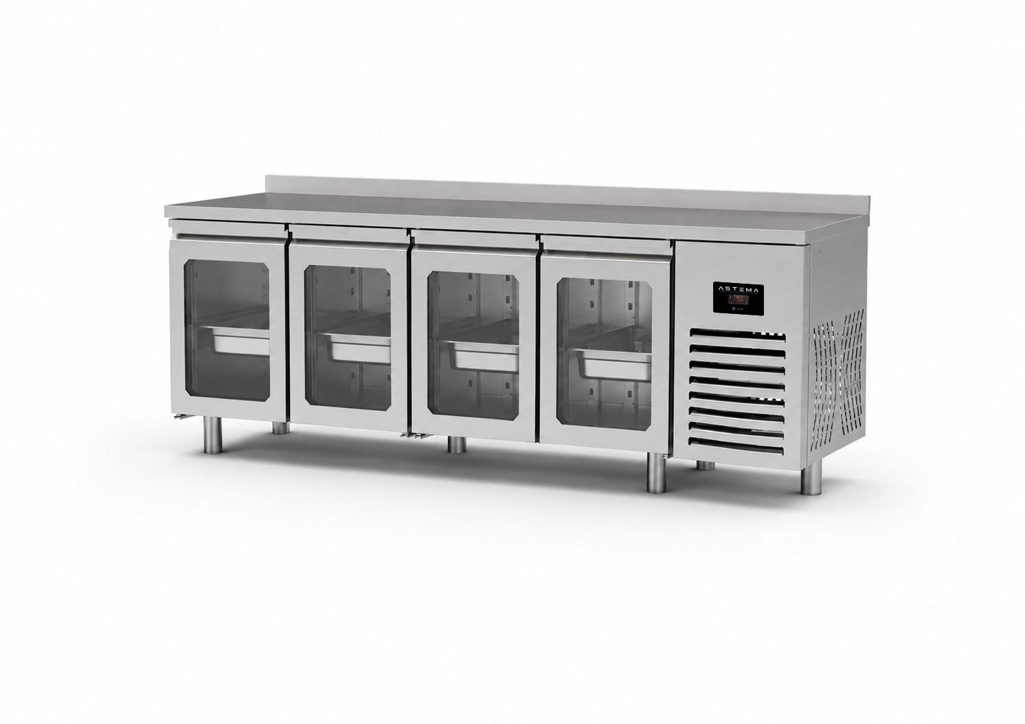 Gastronom Seri Tezgah Tipi 4 Cam Kapılı Buzdolabı