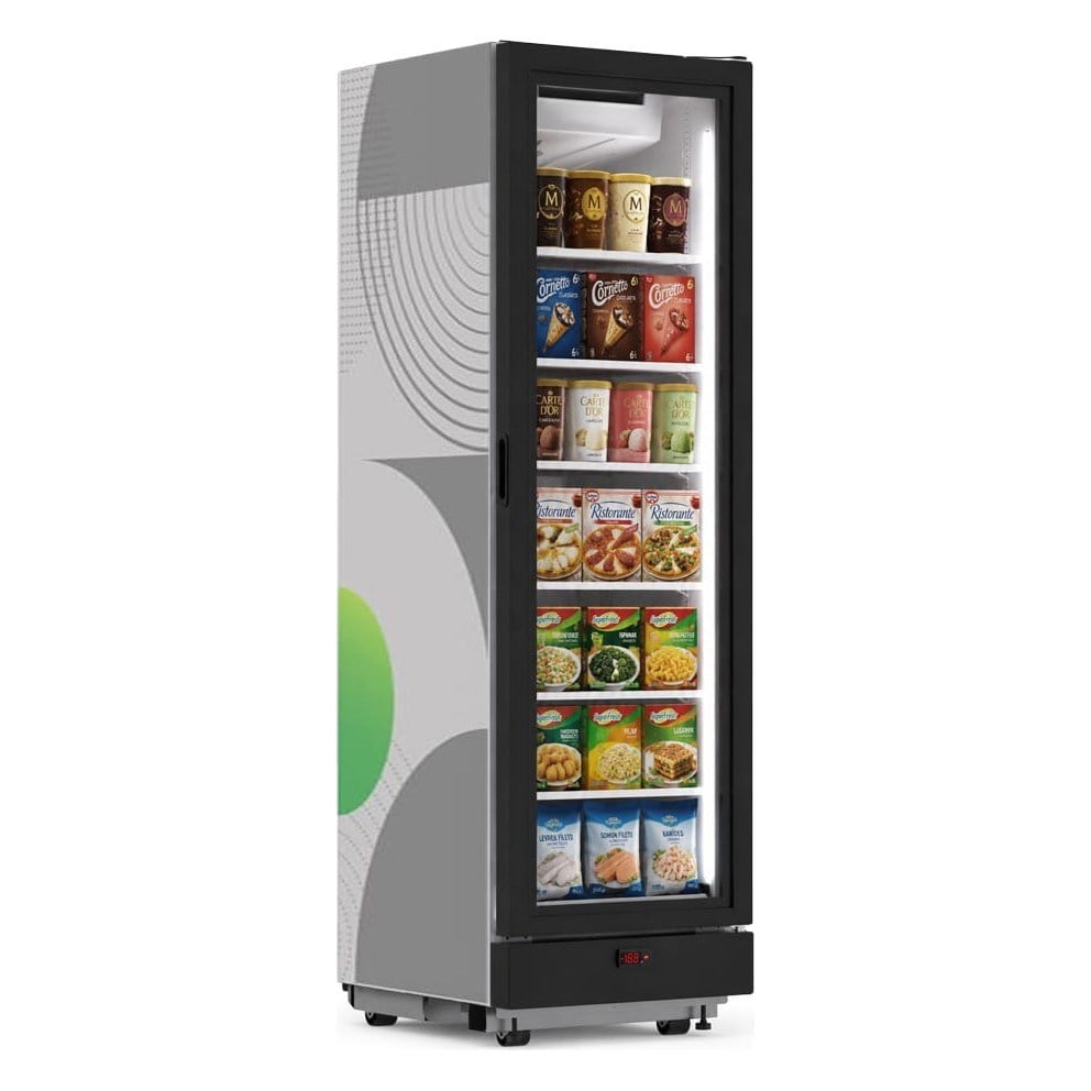Green Cooler 380 NF No Frost Tek Cam Kapılı Dik Teşhir Derin Dondurucu, 356 Lt-DERİN DONDURUCULAR - Demasan
