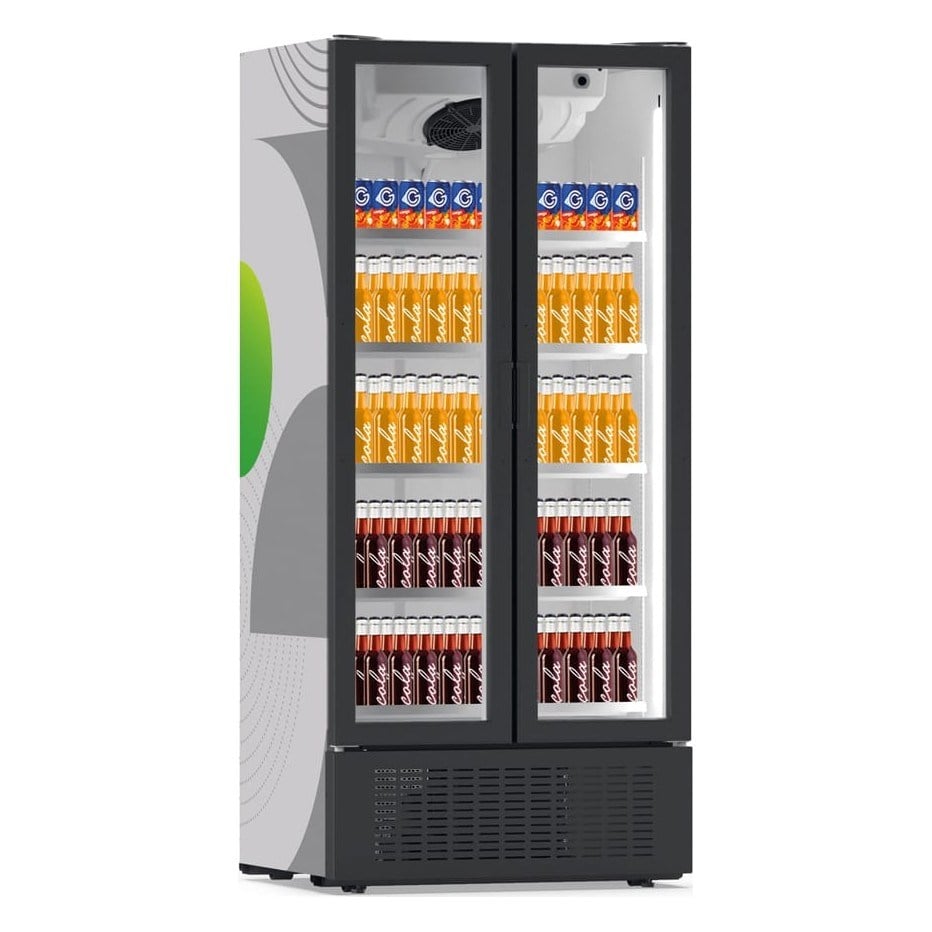 Green Cooler 900 WOC Çift Cam Kapılı Dik Tip Şişe Soğutucu, Kanopisiz, 683 Lt, Carel Termostat-ŞİŞE SOĞUTUCULAR - Demasan
