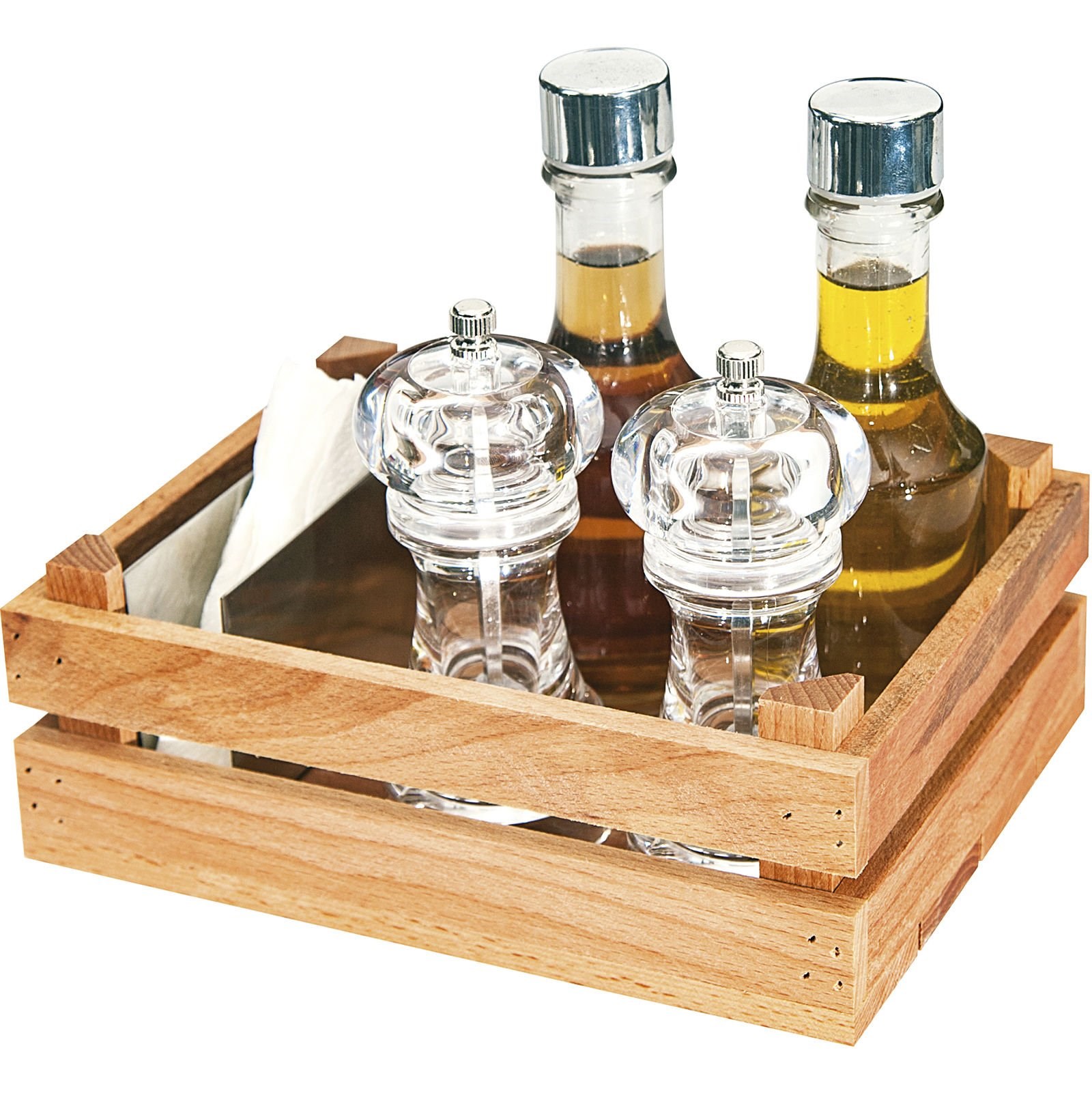 Groovy Ahşap Kasalı Beşli Set (GRV-2415)-Sosluk, Reçellik ve Şişeler - Demasan
