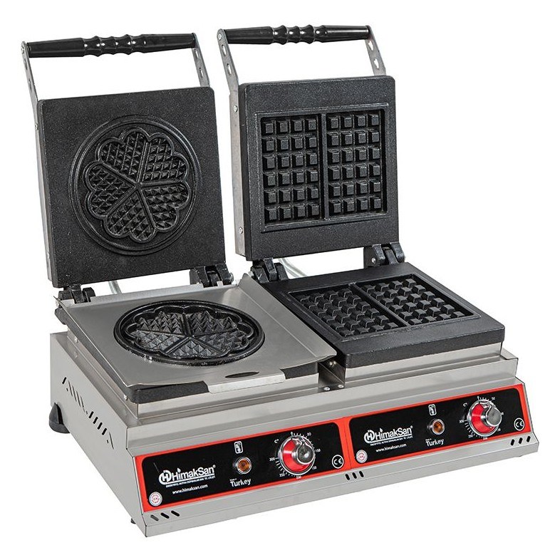 Himaksan PKW-2 Elektrikli Papatya+Kare Waffle Makinası-WAFFLE PİŞİRİCİLER - Demasan
